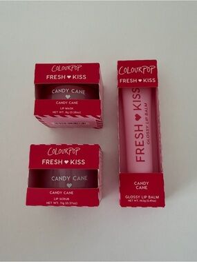 Colourpop candy cane limited edition set of 3